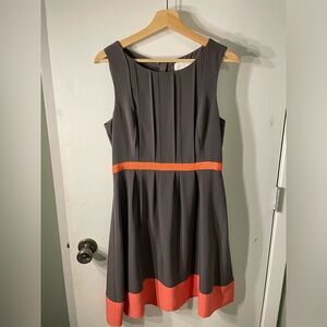 Jessica Simpson Grey Coral Pleated Dress Size 10 wedding once! compliments!